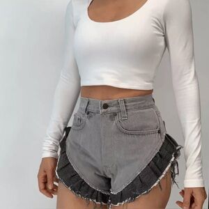 EUC Levis Special Edition Gray Frayed Shorts